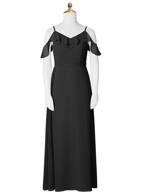 Black Azazie Jenaveve JBD Junior Bridesmaid Dresses Azazie