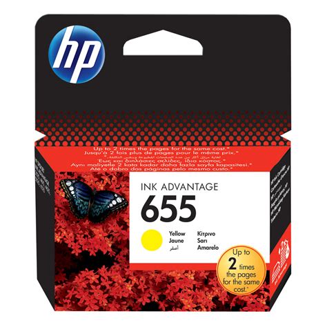 HP 655 Yellow Original Ink Advantage Cartridge CZ112AE The Inkdrop