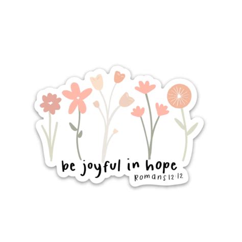 Buy Christian Faith Stickers Be Joyful In Hope Romans 12 12 Bible