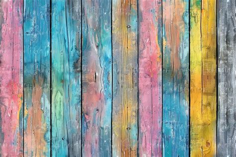 Colorful Weathered Wooden Planks Graphic By Sun Sublimation Creative