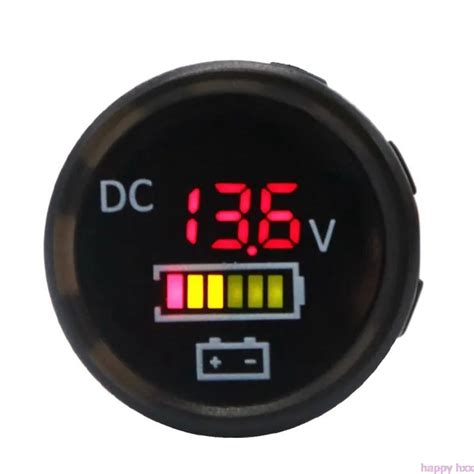 New DC 12V 24V Car Boat Voltmeter Battery Monitor IP67 Waterproof LED