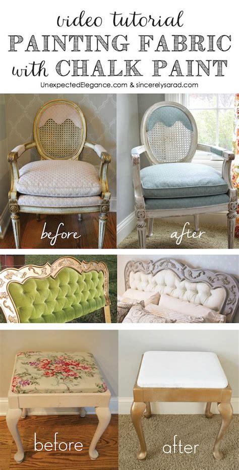 Painting Fabric with Chalk Paint {video tutorial} | Unexpected Elegance