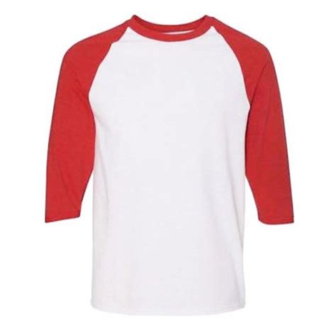 Bluprint 100 Combed Cotton Adult 3 4 Raglan Sleeve T Shirt Shirts