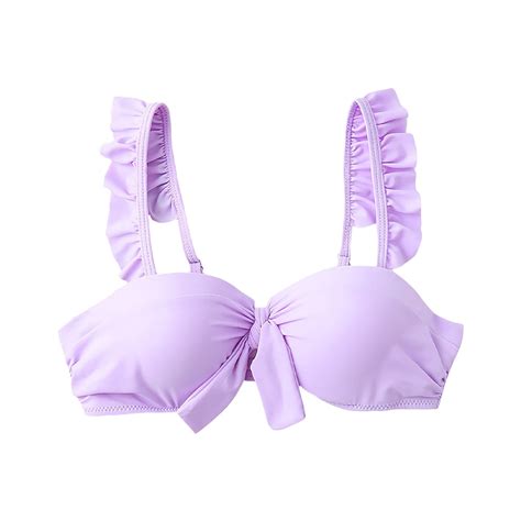 Hauetro Women Underwire Bikini Top Push Up Swim Top Bra Padded Swimsuit