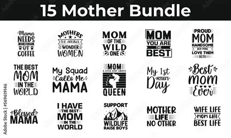 Vetor De Mothers Day Cut File Bundle Mothers Day Svg Womens Cut