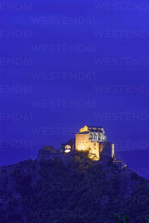 Italy Piemont Sacra Di San Michele Monte Pirchiriano Stock Photo