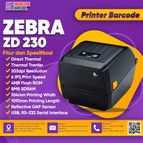 Zebra ZD230 Printer Barcode Indonesian Barcode