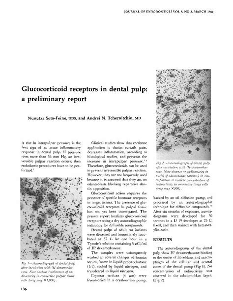 (PDF) Glucocorticoid receptors in dental pulp: a preliminary report - DOKUMEN.TIPS