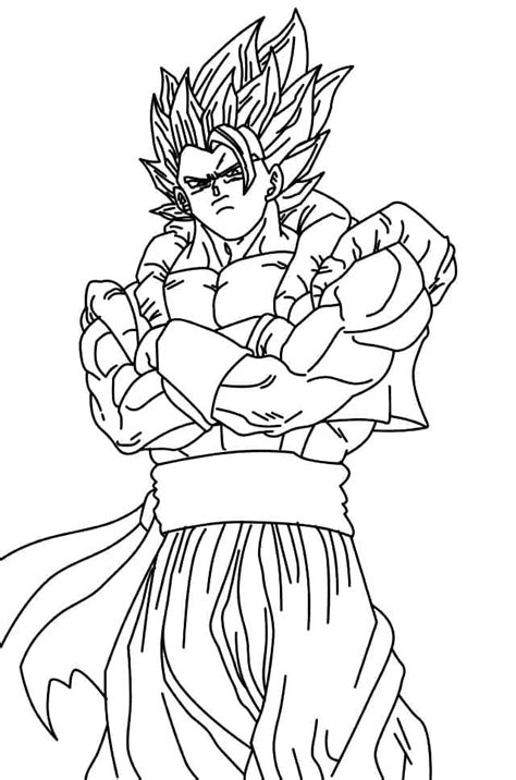 Coloriage Gogeta - télécharger et imprimer gratuit sur ColoriageEnfant.Com