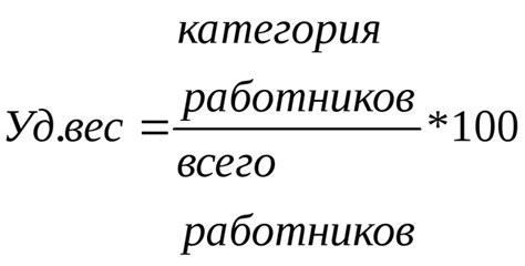 Что такое удельный вес в статистике? Формула?