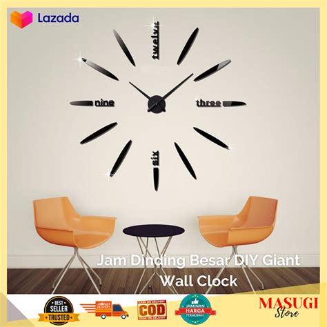 Jam Dinding Jumbo Diy Giant Wall Clock Quartz Cm Jam Dinding