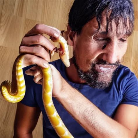 A Man Eating Snakes Like Noodles Stable Diffusion OpenArt