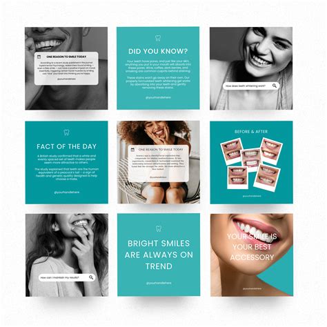 Teeth Whitening Instagram Post Templates Editable Teeth Etsy Espa A