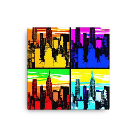 New York Skyline ai-generated, Pop Art-style V2 - Etsy