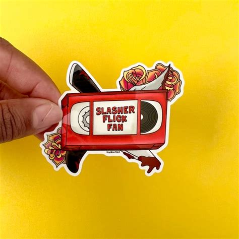 slasher horror  sticker horror  lover scary  etsy