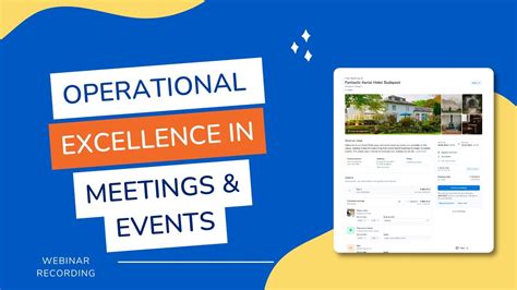 Operational Excellence In Meetings Events YouTube