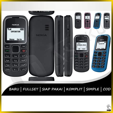 Jual Nokia 1280 Fullset Handphone HP Jadul Baru Murah Senter Tipe Model