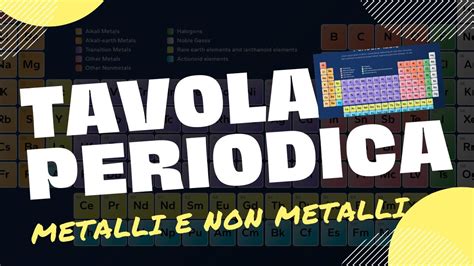 La Tavola Periodica Metalli E Non MetalliCapirai Molto Questa