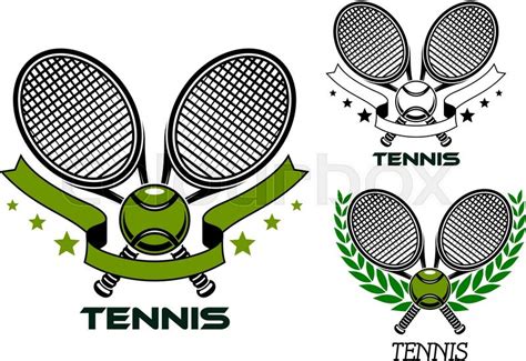 Crossed Tennis Rackets Vector At Vectorified Collection Of