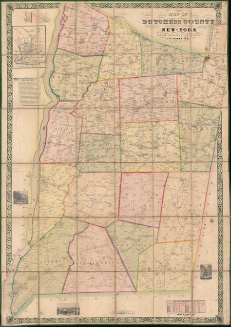 Map Of Dutchess County New York From Original Surveys Geographicus