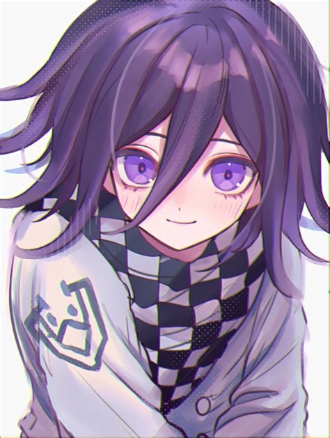 Safebooru 1boy Blush Checkered Clothes Checkered Scarf Closed Mouth Danganronpa Series