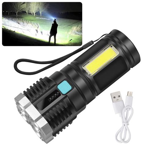 LED Pocket Flashlight, USB Rechargeable Flashlight for Tight Spaces ...