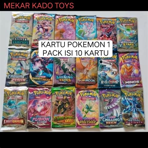 Jual Kartu Pokemon Kemasan 1 Saset Isi 10 Kartukotak Isi 25 Kartu