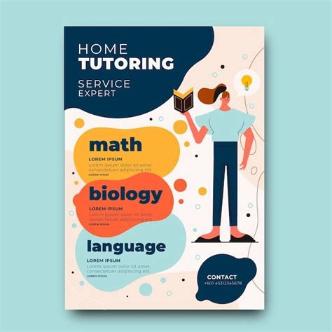 Free Vector Hand Drawn Flat Design Tutoring Flyer Tuition Poster