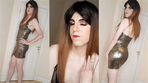 Golden Diva Crossdresser Michelle Diaz Stuns In Shiny Dress ️ Youtube