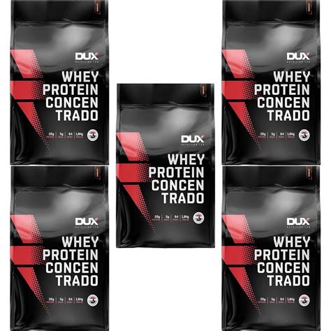 Kit X Whey Protein Concentrado G Refil Chocolate Dux Nutrition