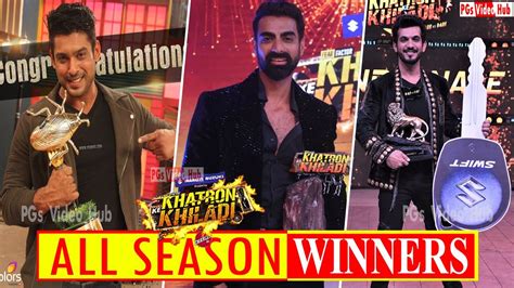 Khatron Ke Khiladi All Season Winners Kkk 12 Winner Tushar Kalia Kkk All Season Winners