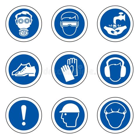 Required Personal Protective Equipment Ppe Symbol Safety Icon Isolate