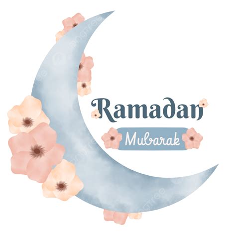 Ramadan Mubarak White Transparent Watercolor Greeting Ramadan Mubarak