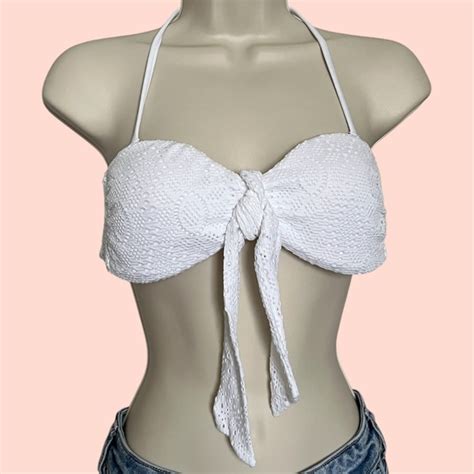 H M Swim Nwot Hm White Eyelet Bikini Top Size Poshmark