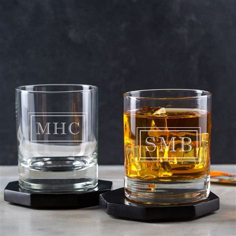 Personalised Whiskey Glass Personalised Monogram Glass Etsy