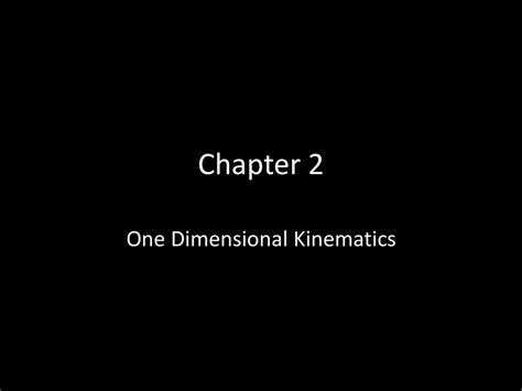 One Dimensional Kinematics Ppt Download