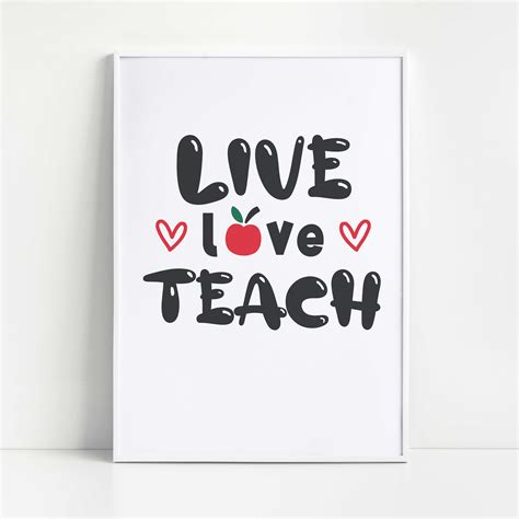 Live Love Teach Graphic Glowforge Shop