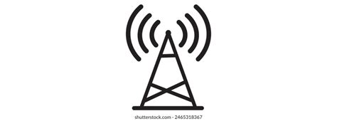 Radio Tower Mast Radio Waves Broadcast Stock Vector Royalty Free