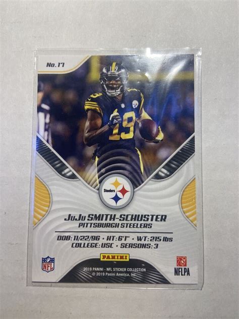 Juju Smith Schuster Panini Nfl Sticker Collection No Ebay