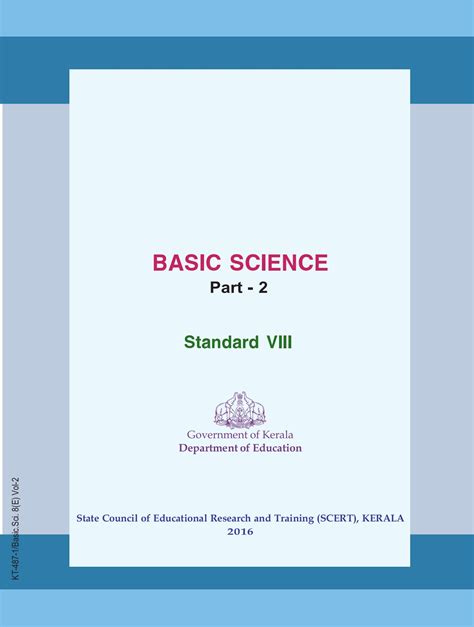 Scert Kerala State Syllabus Th Standard Basic Science Textbooks