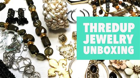 THREDUP Mixed Jewelry Rescue Box Unboxing Unbagging For Resale YouTube