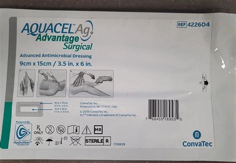 Aquacel Ag Advantage 422604 Surgical Dressing Advanced Antimicrobial