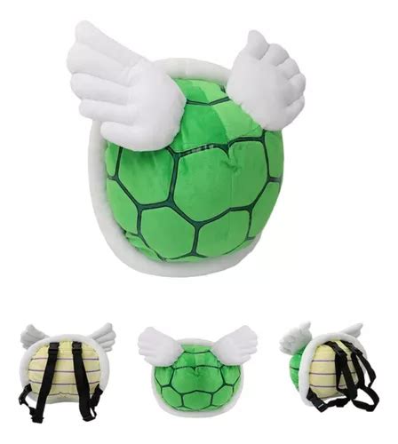 Peluche Mochila Koopa Mario Bros Tortuga Caparaz N Alas Verde