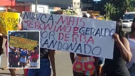 PROTESTO NO DERBA Moradores Reclamam De Buraqueira E Cobram Governo Do