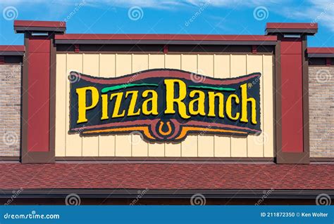 Pizza Ranch Restaurante Exteior E Logotipo De Marca Comercial Imagem