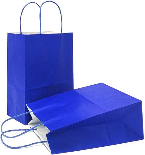 Amazon AZOWA Gift Bags Mini Kraft Paper Bags With Handles Royal