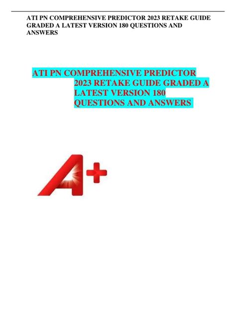 Ati Pn Comprehensive Predictor Retake Guide Graded A Latest