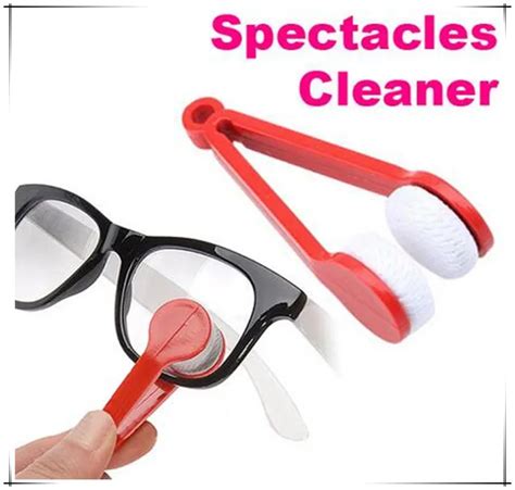 New Portable Handle Clean Glasses Sunglass Lens Cloth Brush Cleaner Wipes For Glasses Microfiber