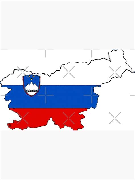 "Slovenia Map With Slovenian Flag" Poster for Sale by Havocgirl | Redbubble