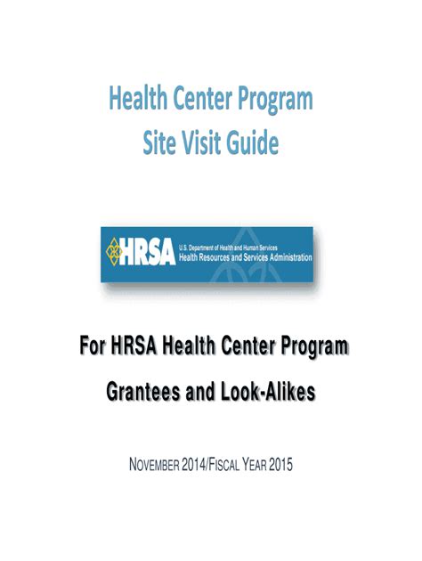 Fillable Online Bphc Hrsa Health Center Program Site Visit Guide Health